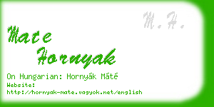 mate hornyak business card